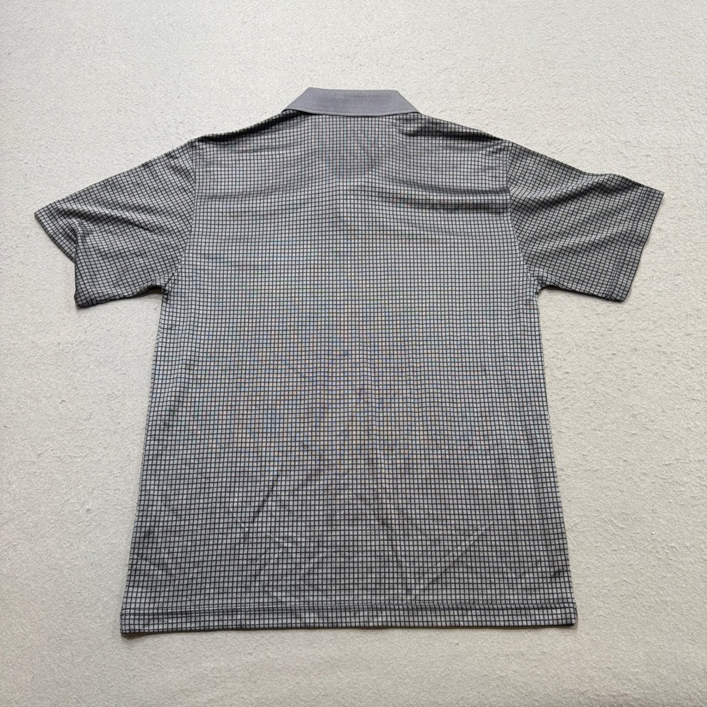 Polo US Open Golf Shirt Men's 52 Gray Grid Pattern Short Sleeve Athletic Summer - Picture 2 of 5